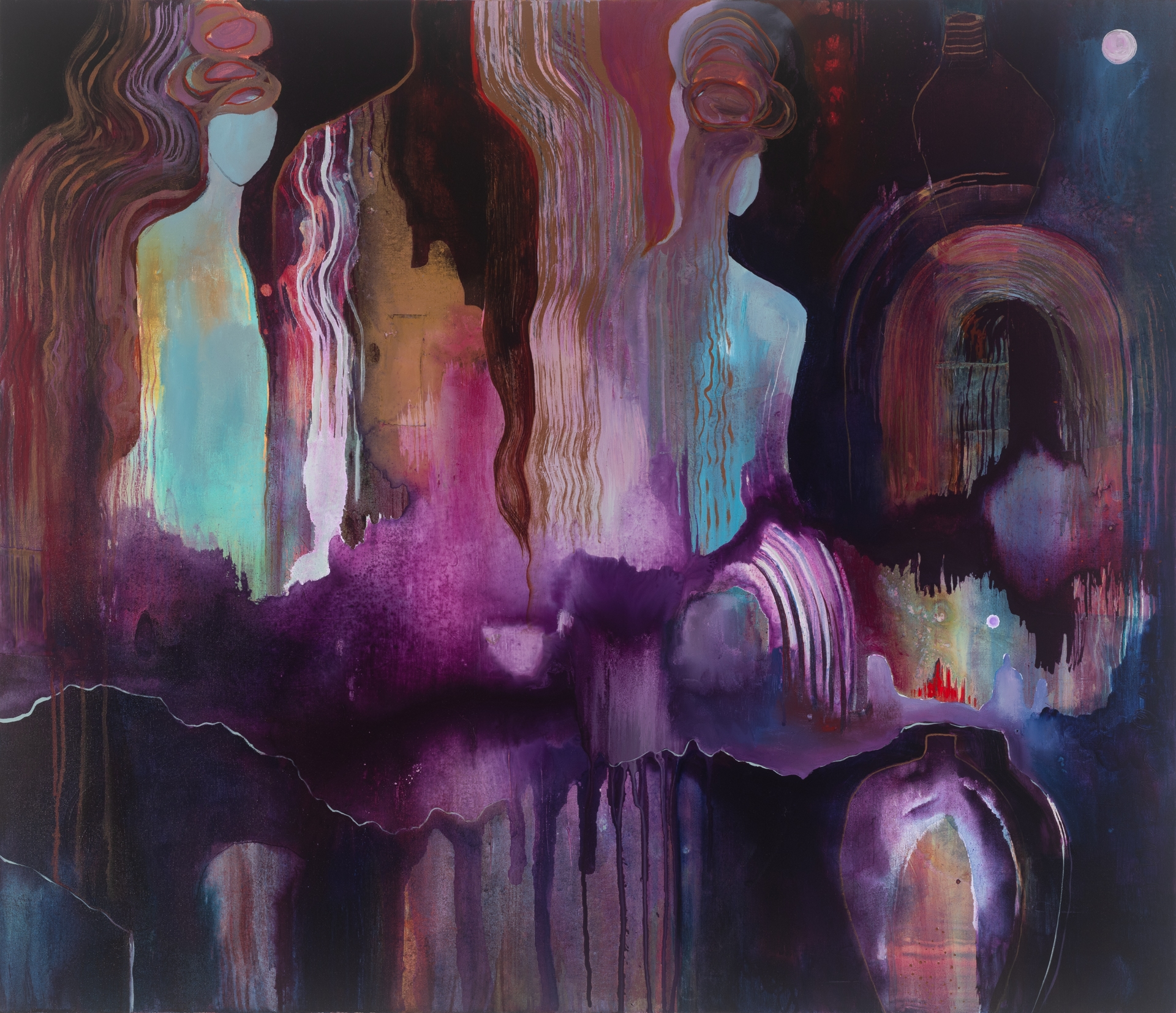 Now I Have A Sunset View, 2024 <br>38 x 44