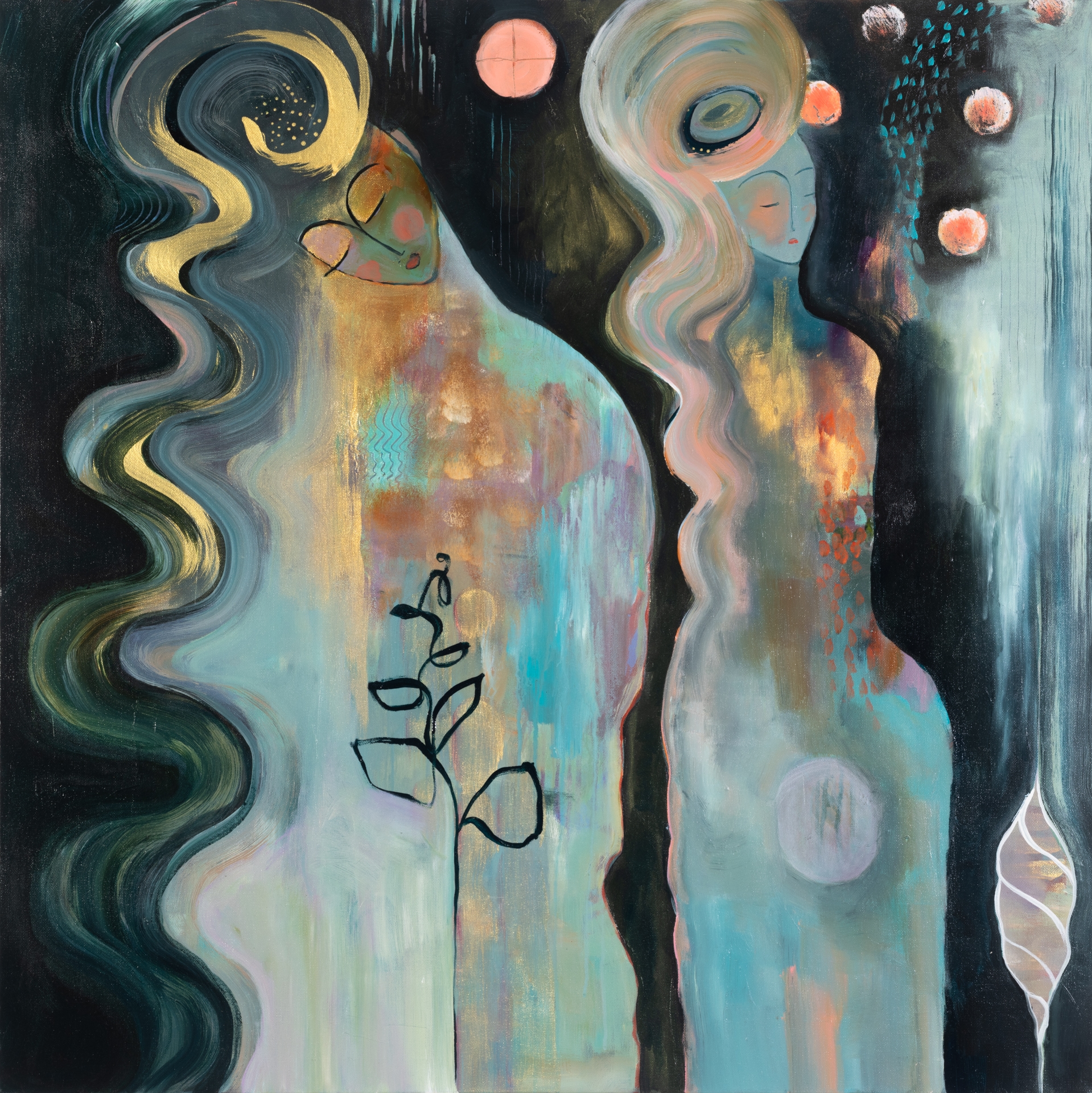 To The Moon, 2023, <br>36 x 36