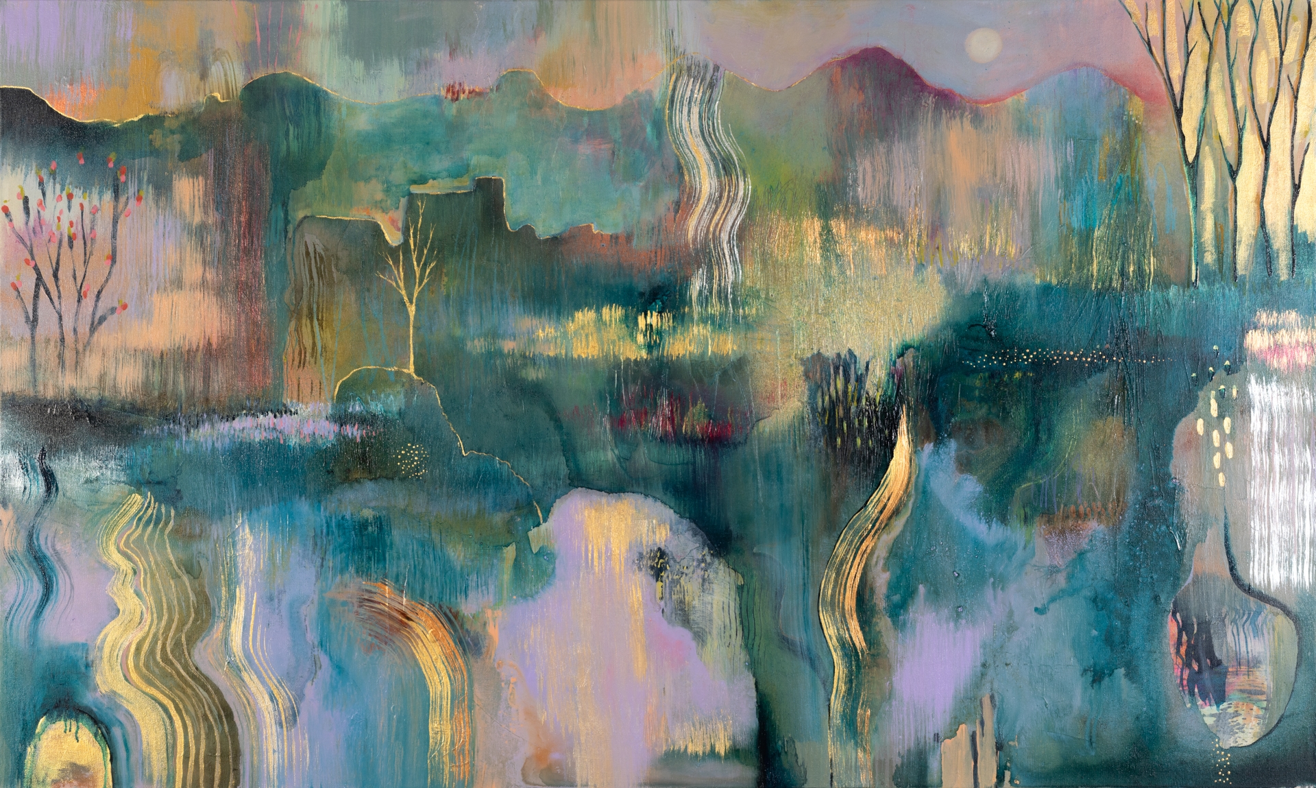 Between Breaths, 2024 <br>36 x 60