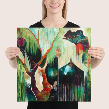 Temple Lilies Art Print
